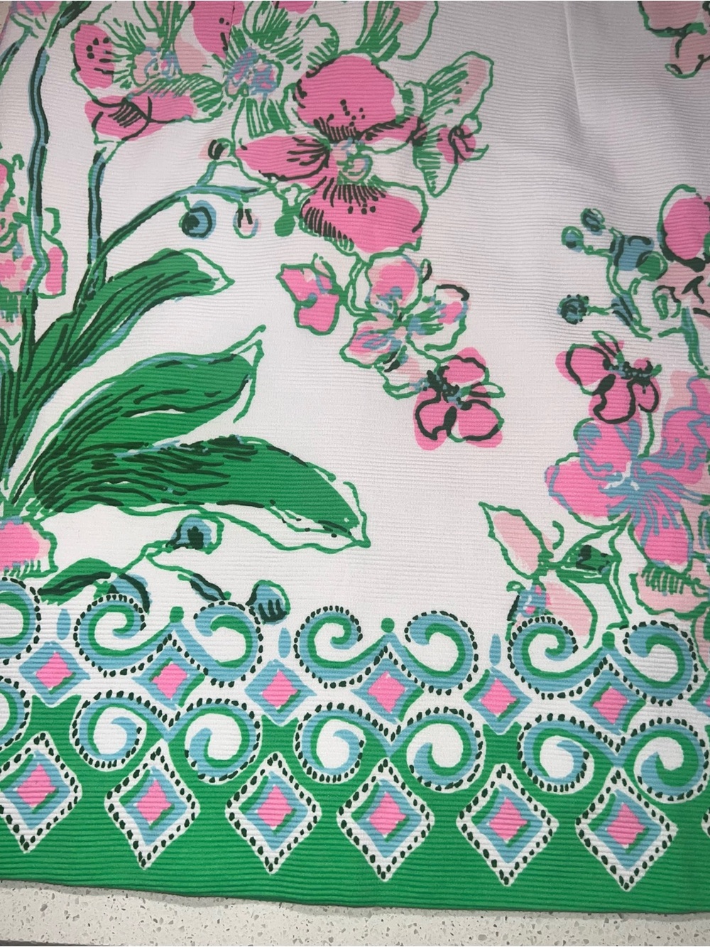 NWT Lilly Pulitzer DelRey Stretch Shift Dress, Large, Orchids on the Ave Floral - Picture 6 of 14
